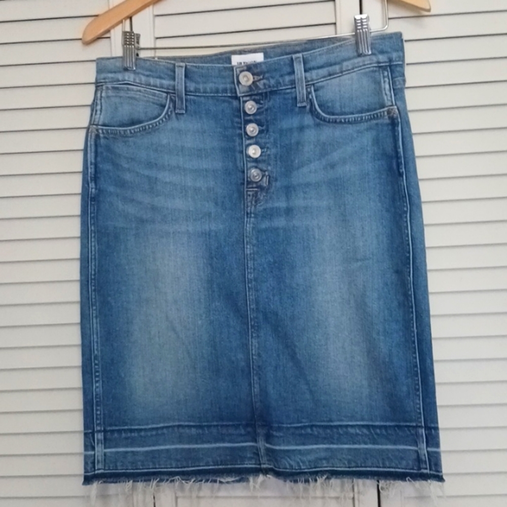 Hudson Jeans Blue Pencil Skirt